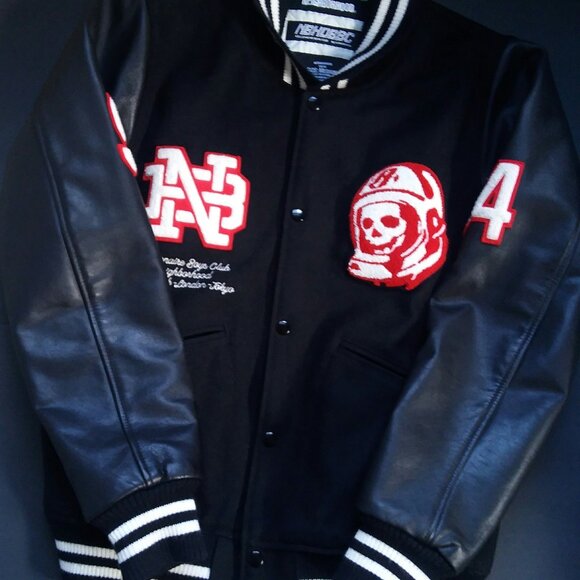 Billionaire Boys Club Other - Billionaire Boys Club X Neighborhood 2018 Astro Skull Leather Varsity Jacket BBC
